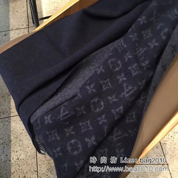 路易威登LV最新款 原單經典LOGO提花羊絨長巾 LLWJ6243